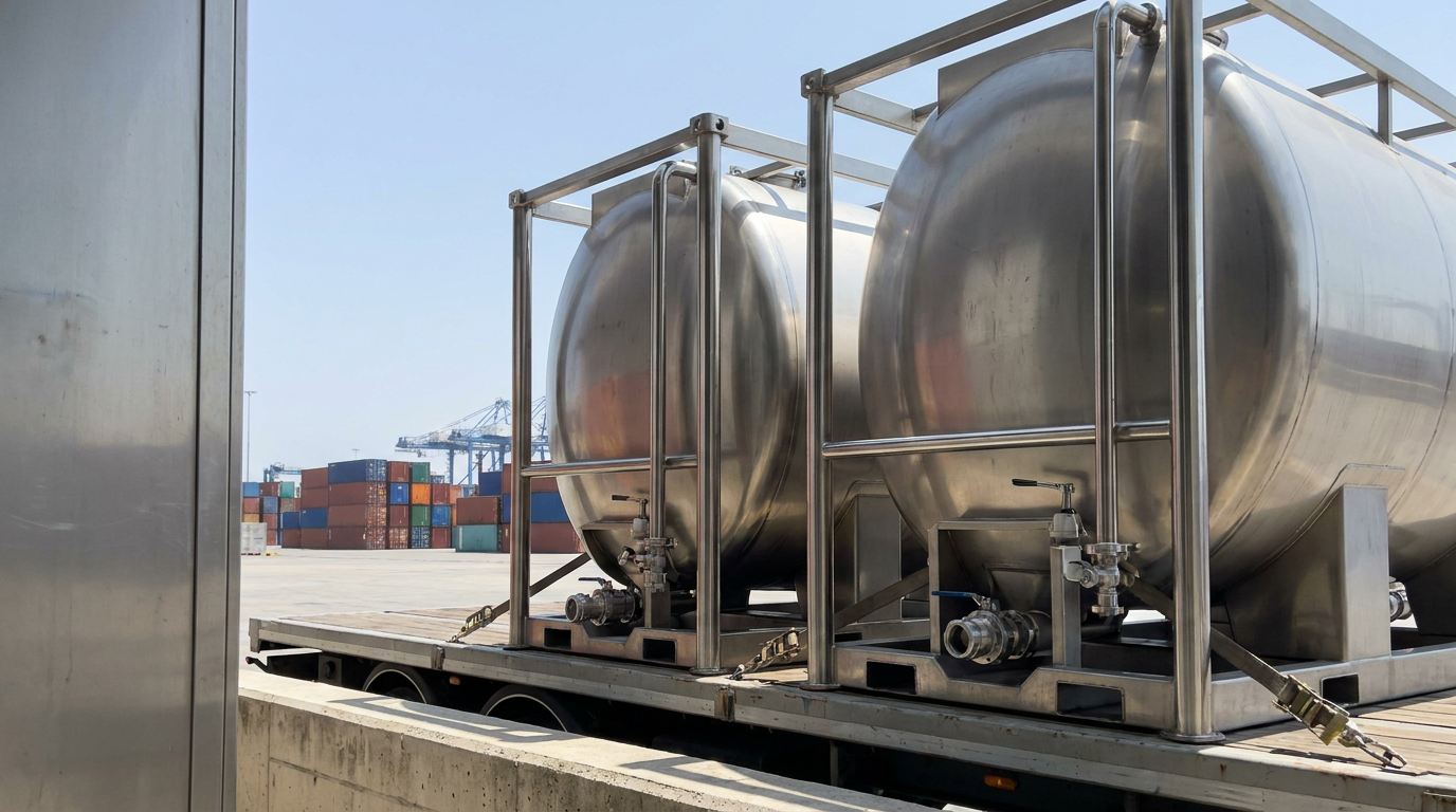 Carga de exportación a granel en un puerto mediterráneo